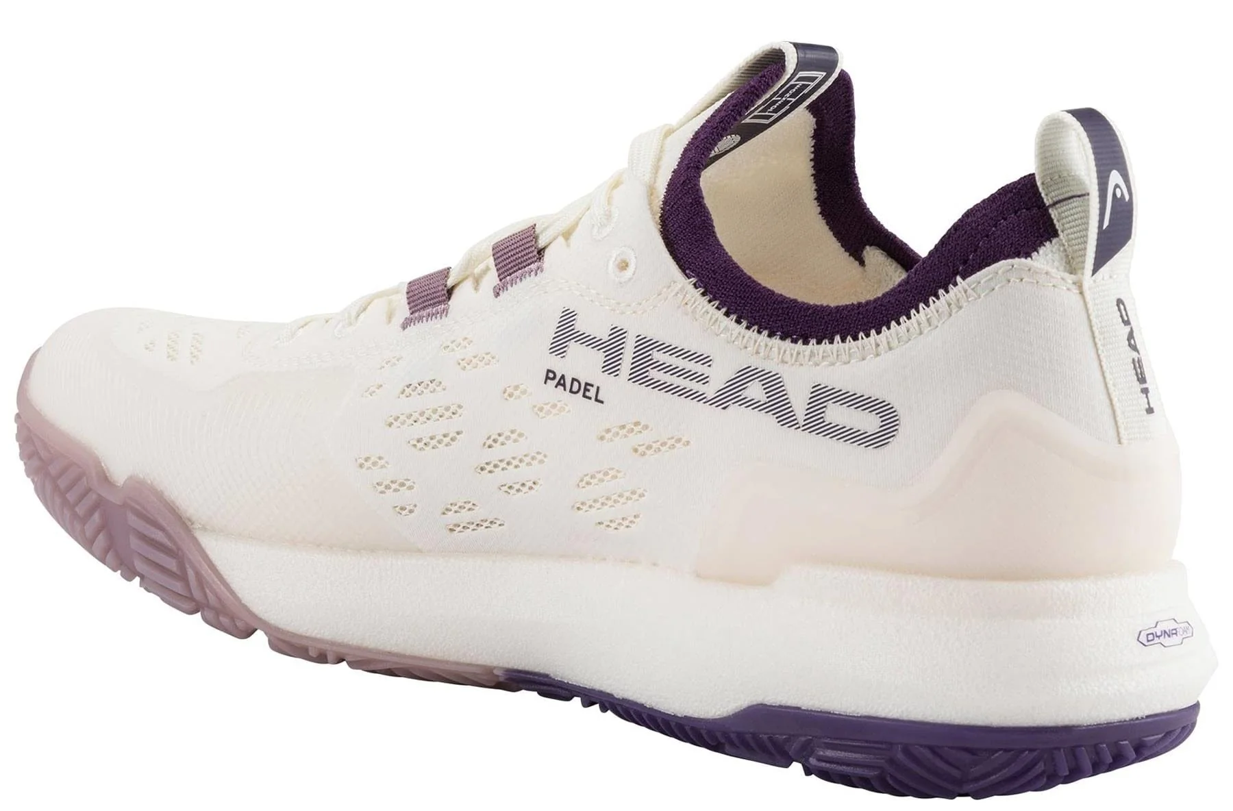 HEAD Motion Pro 1.5 Womens Padel Shoes - Chalk White / Purple - Image 4