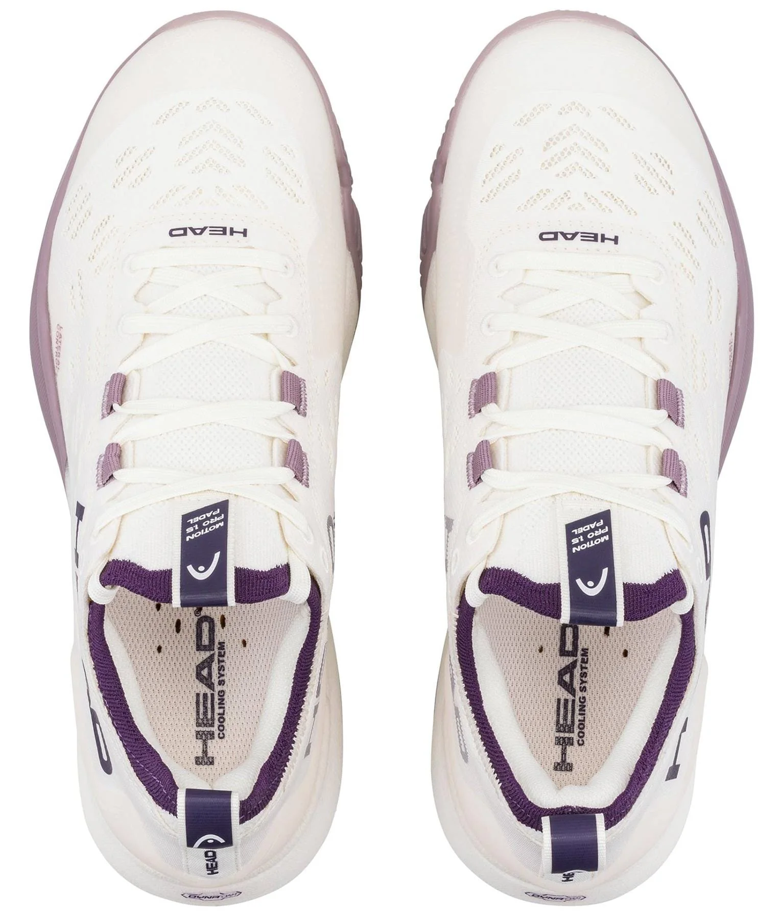 HEAD Motion Pro 1.5 Womens Padel Shoes - Chalk White / Purple - Image 5