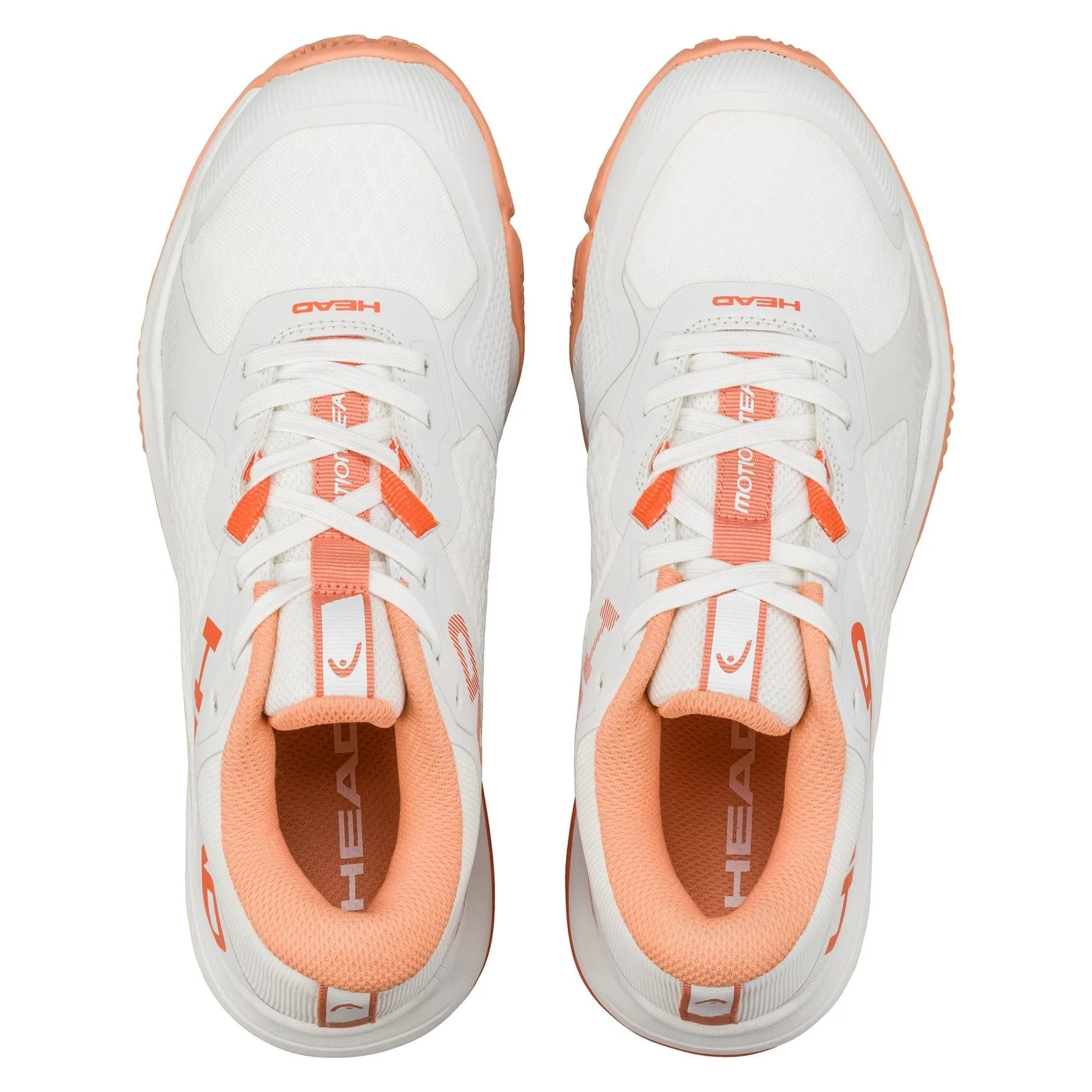 HEAD Motion Team Womens Padel Shoes - White / Coral - Image 5